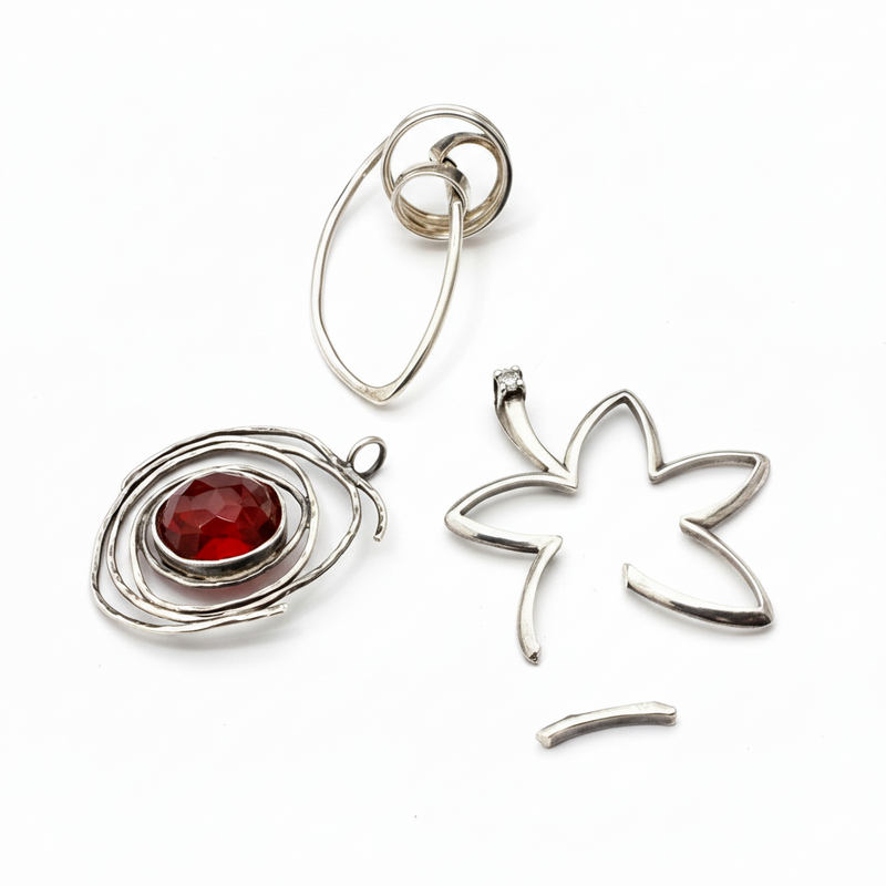 broken and old jewellery to make new modern jewellery in nottingham handmade sustainable