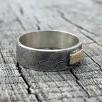 'A Block Of Sun' Sterling Silver And 9ct Gold Bar Ring - Size N/12