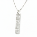 'Bar Bark' Sterling Silver Necklace For Man Or Woman