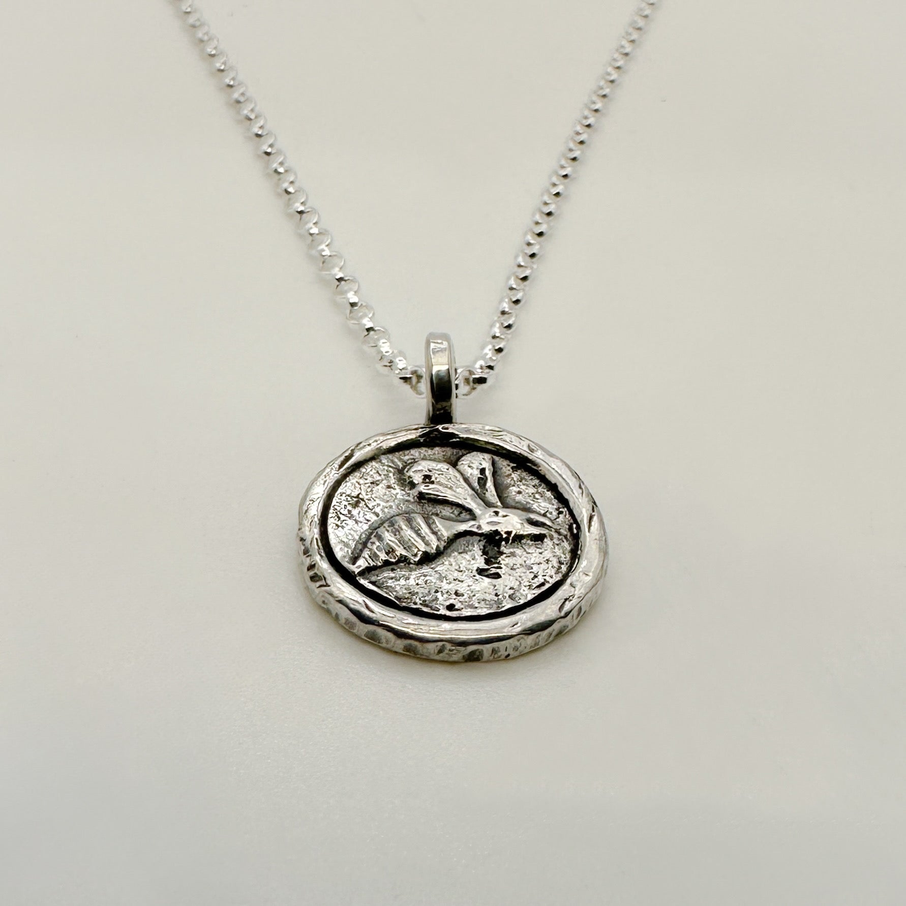 'Beeline' Sterling Silver Necklace With A Bee Pendant