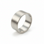 Handmade sustainable sterling silver wedding band for man woman made in Nottingham by Bottlebee