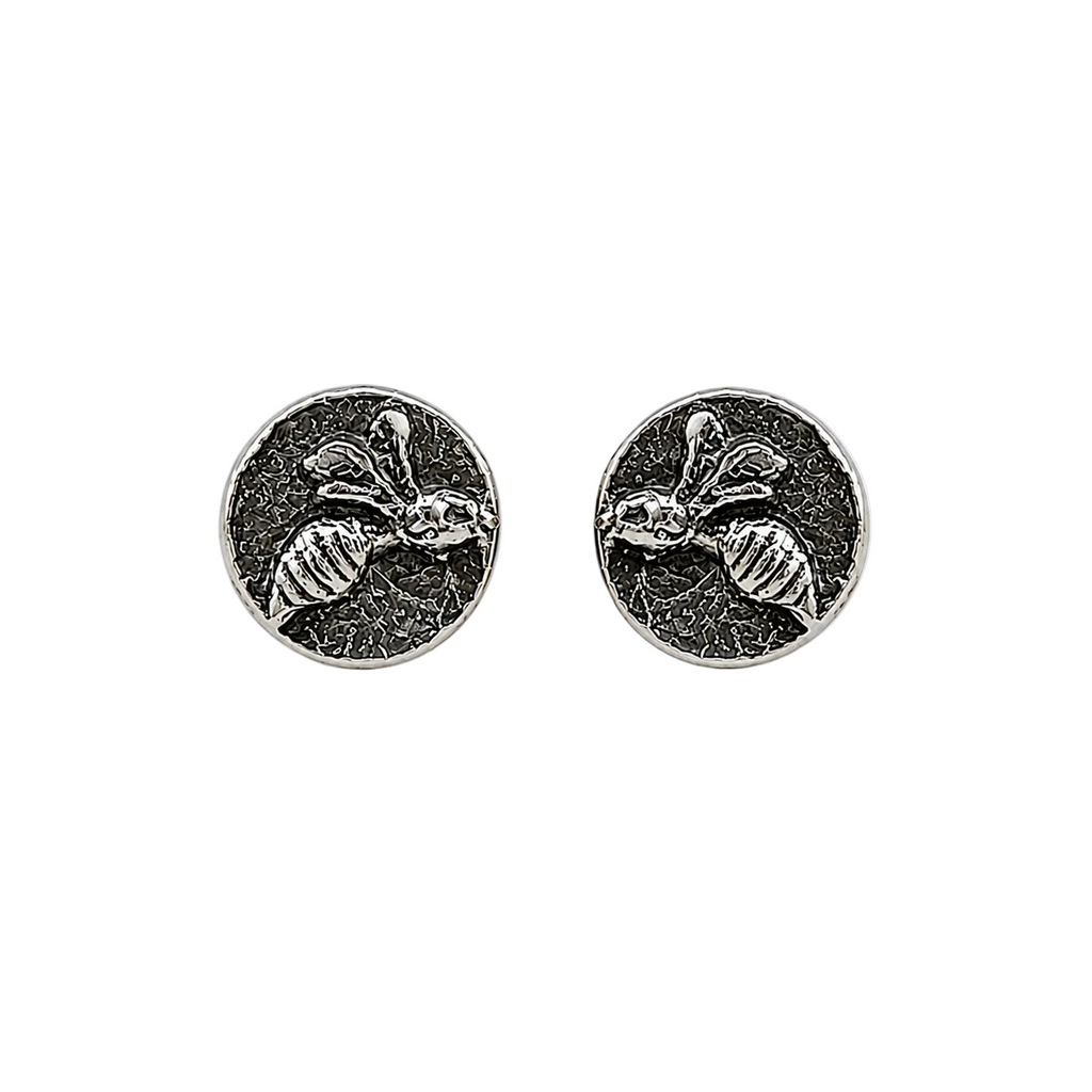 ‘Buzzy’ Sterling Silver Bee Stud Earrings