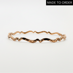 'Waves' Copper Textured Bangle