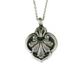 Silver fleur-de-lys sterling silver pendant necklace handmade by Bottlebee in Nottingham sustainable bespoke jewellery