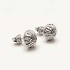 sterling silver stud earrings handmade in Nottingham by a small jewellery woman