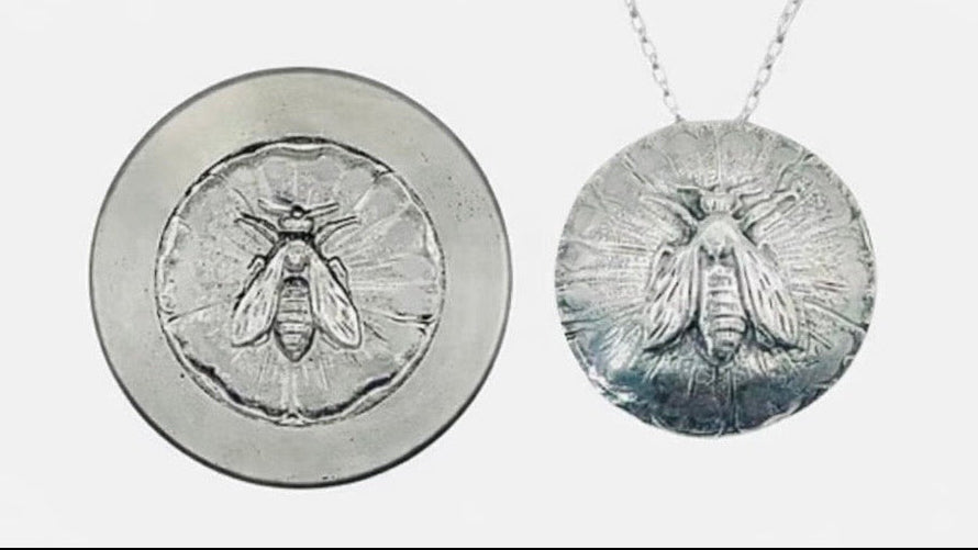 Sterling silver flower bee jewellery necklace nottingham