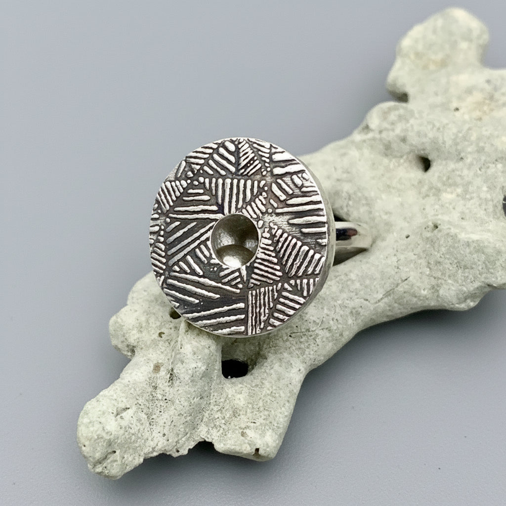 Kepler Rings 'Kepler' Sterling Silver Statement Kinetic Ring - Size Q – Bottlebee