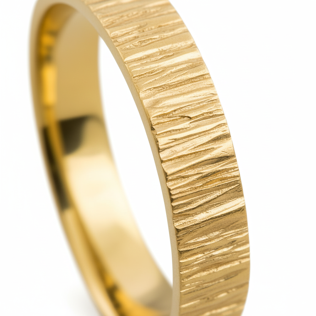 9ct Gold Wedding Ring For Man Or Woman - Choose Your Width, Size, Pattern