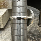 Bespoke sustainable jewellery sterling silver ring showing size O handmade nottingham