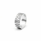 Sterling silver wedding ring band for man or woman made with sustainable 925 in Nottingham jewellery handmade for couples