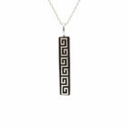 ‘Balina’ Greek Patterned Sterling Silver Necklace