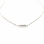sterling silver delicate and minimalist handmade necklace made by Bottlebee in Nottingham by a small UK business making jewellery