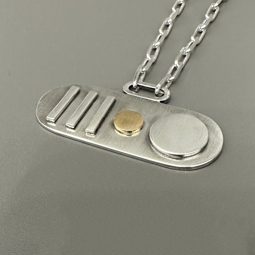'Stradius' 18ct Gold And Sterling Silver Necklace