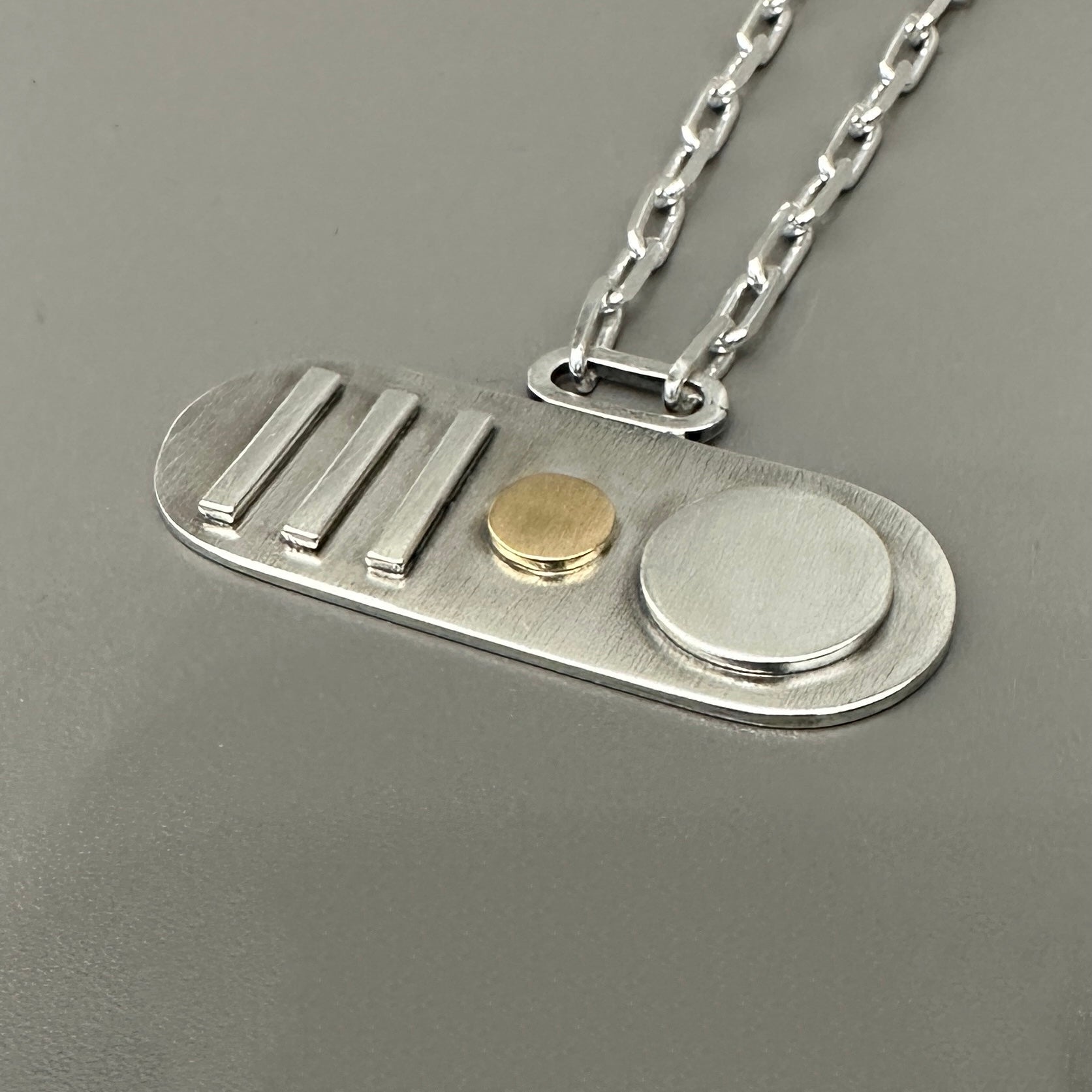 'Stradius' 18ct Gold And Sterling Silver Necklace