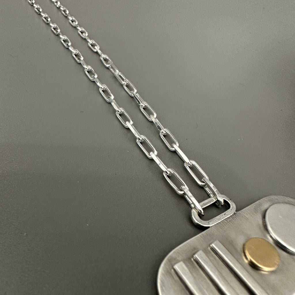 'Stradius' 18ct Gold And Sterling Silver Necklace