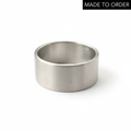 'Brushed' Sterling Silver Wedding Ring For Man Or Woman - 10mm Wide