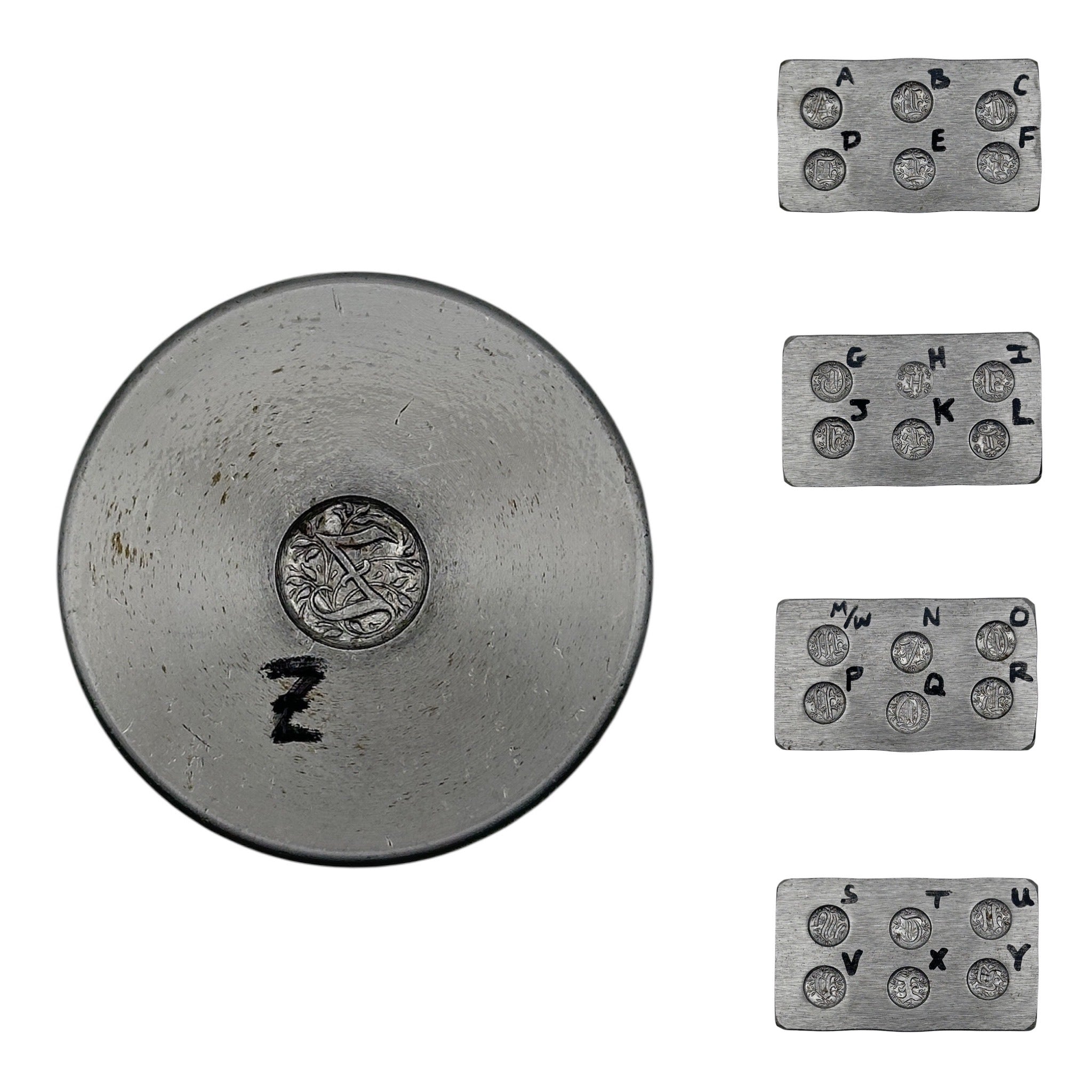 steel dies to make bespoke sustainable personalised jewellery made by bottlebee in nottingham