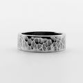 'Hammered' Sterling Silver Wedding Ring For Man Or Woman - 6mm Wide