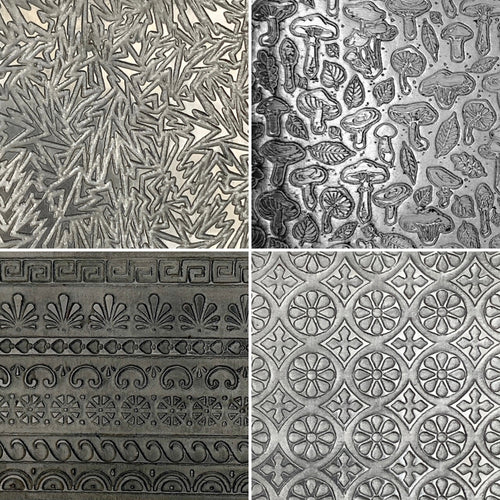 steel pattern plates to make handmade gold and silver jewellery by Bottlebee in Nottingham