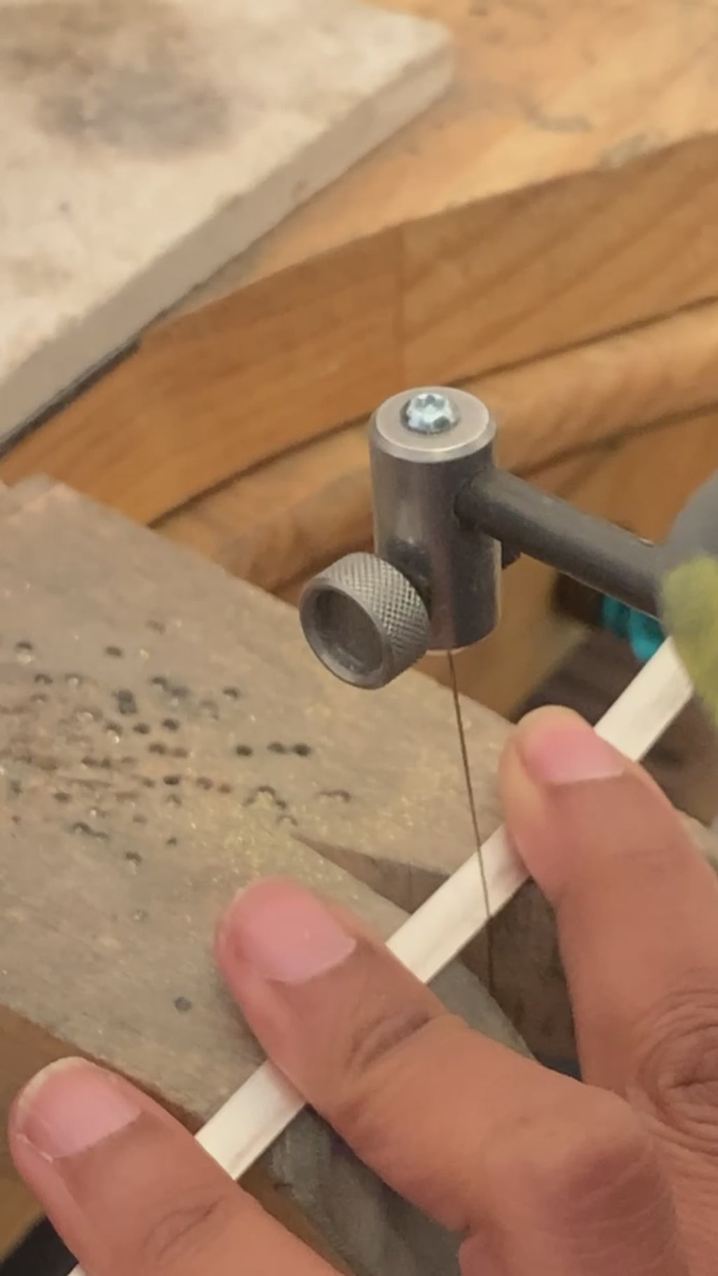 Bottlebee making a handmade silver wedding ring in Nottingham, Bottlebee makes sustainable bespoke jewellery